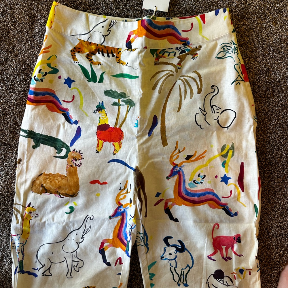 Colorful Animal Print Pants